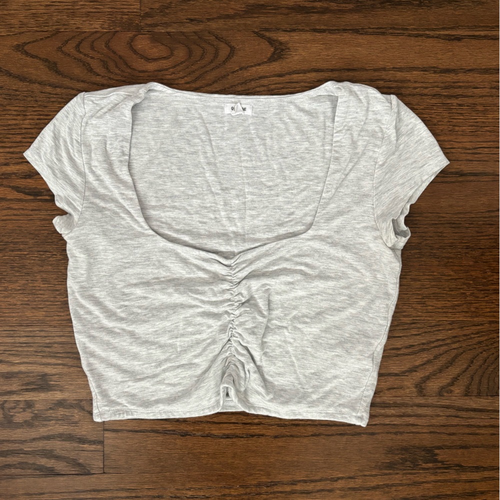 Garage Light Gray Crop Top